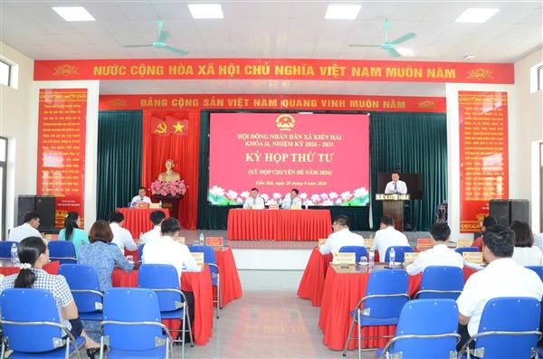 HĐND XÃ KIẾN HẢI TỔ CHỨC KỲ HỌP THỨ TƯ - KỲ HỌP CHUYÊN ĐỀ NĂM 2026