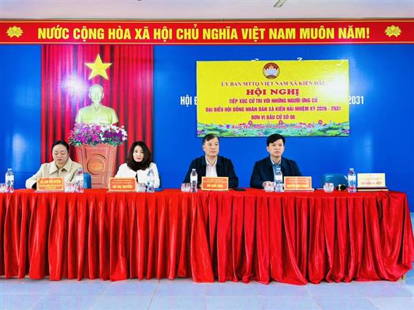 HỘI NGHỊ TIẾP XÚC CỬ TRI VỚI NGƯỜI ỨNG CỬ ĐẠI BIỂU HĐND XÃ KIẾN HẢI, NHIỆM KỲ 2026–2031