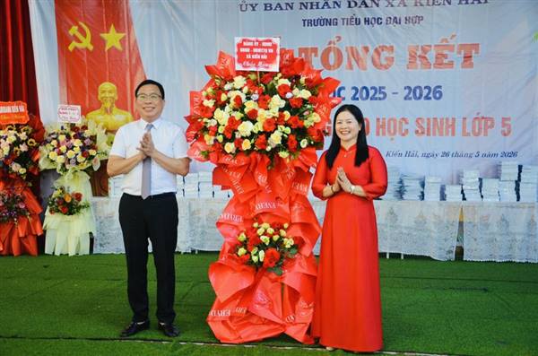 Trường Tiểu học Đại Hợp, xã Kiến Hải tổ chức Lễ tổng kết năm học 2025 – 2026.
