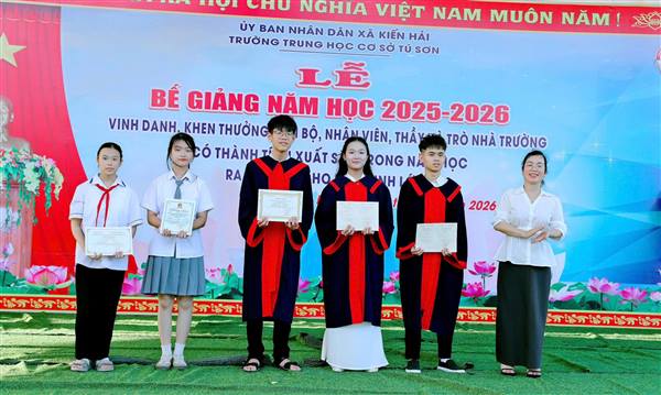 Trường THCS Tú Sơn, xã Kiến Hải tổ chức Lễ tổng kết năm học 2025 – 2026