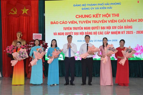 Chung kết Hội thi Báo cáo viên, tuyên truyền viên giỏi xã Kiến Hải năm 2026