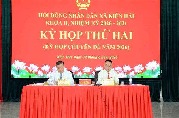 HĐND xã Kiến Hải tổ chức Kỳ họp thứ Hai (kỳ họp chuyên đề năm 2026)