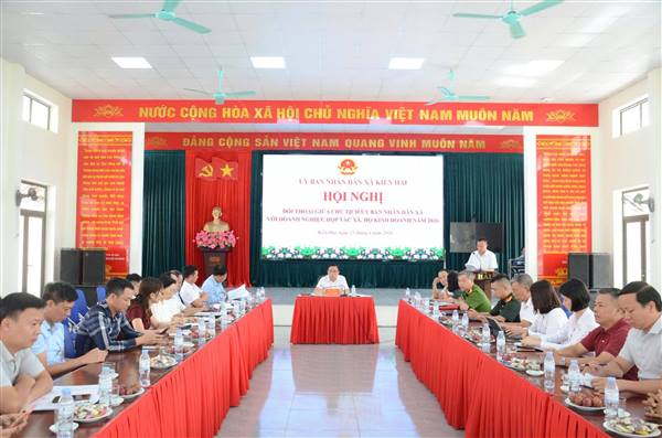 XÃ KIẾN HẢI TỔ CHỨC HỘI NGHỊ ĐỐI THOẠI GIỮA CHỦ TỊCH UBND XÃ VỚI DOANH NGHIỆP, HỢP TÁC XÃ, HỘ KINH DOANH NĂM 2026