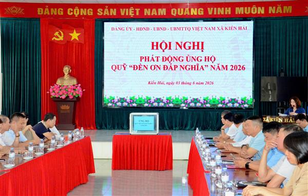 Xã Kiến Hải phát động ủng hộ Quỹ “Đền ơn đáp nghĩa” năm 2026