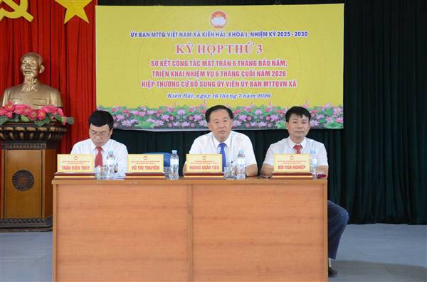 ỦY BAN MẶT TRẬN TỔ QUỐC VIỆT NAM XÃ KIẾN HẢI TỔ CHỨC KỲ HỌP THỨ 3, KHÓA I, NHIỆM KỲ 2025 – 2030