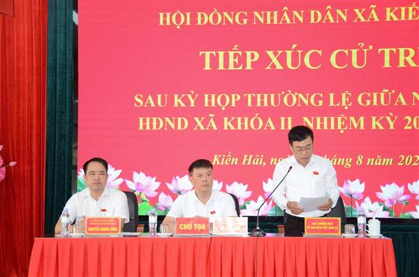 KIẾN HẢI: GẦN DÂN HƠN TỪ NHỮNG Ý KIẾN CỬ TRI