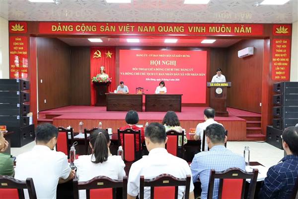 ĐỒNG CHÍ BÍ THƯ ĐẢNG ỦY VÀ CHỦ TỊCH UBND XÃ KIẾN HƯNG ĐỐI THOẠI TRỰC TIẾP VỚI NHÂN DÂN NĂM 2026