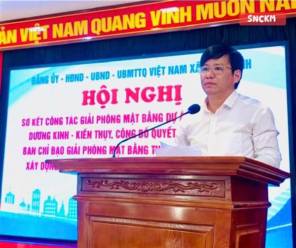 Chiều ngày 14/11/2025, Đảng uỷ - HĐND - UBND - UBMTTQ Việt Nam xã Kiến Minh tổ chức Hội nghị sơ kết công tác giải phóng mặt bằng