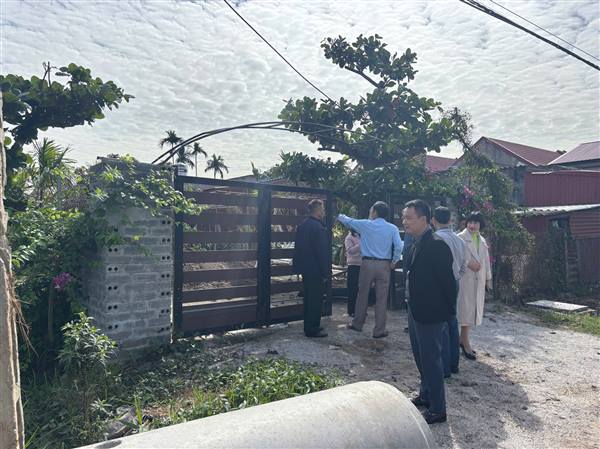 ĐOÀN GIÁM SÁT HĐND XÃ KIẾN MINH TRIỂN KHAI GIÁM SÁT CÔNG TÁC QUẢN LÝ ĐẤT ĐAI VÀ TRẬT TỰ XÂY DỰNG TRÊN ĐỊA BÀN XÃ