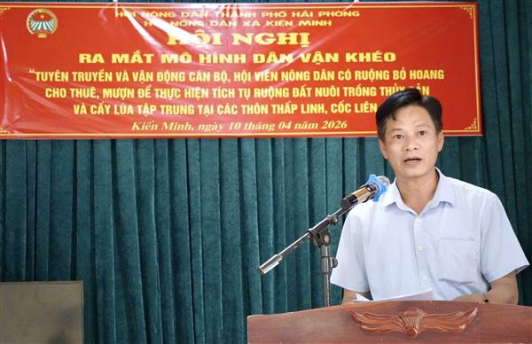 Chiều ngày 10/4/2026, Hội nông dân xã Kiến Minh ra mắt mô hình ‘‘Dân vận khéo’’