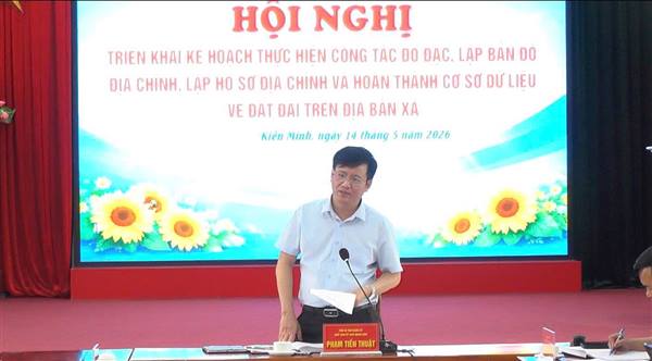 xã Kiến Minh tổ chức Hội nghị triển khai Kế hoạch thực hiện công tác đo đạc, lập bản đồ địa chính, lập hồ sơ địa chính và hoàn thiện cơ sở dữ liệu đất đai trên địa bàn