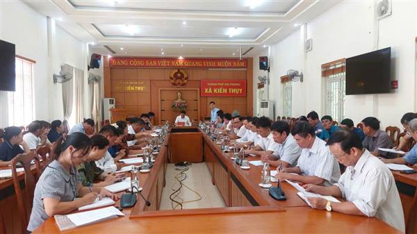 Xã Kiến Thụy tổ chức Hội nghị triển khai công tác bầu cử Trưởng thôn nhiệm kỳ 2025-2030