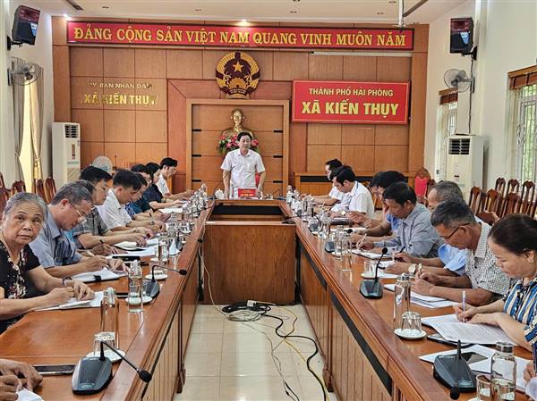 Xã Kiến Thụy tổ chức Hội nghị sơ kết công tác tháng 7, triển khai nhiệm vụ trọng tâm tháng 8

