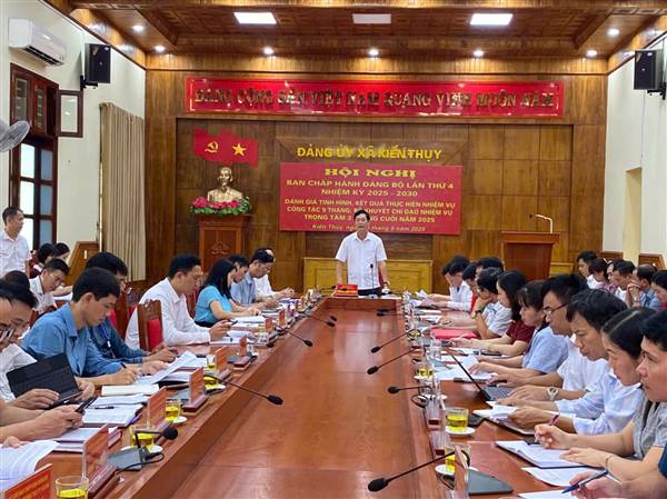 XÃ KIẾN THỤY TỔ CHỨC HỘI NGHỊ BAN CHẤP HÀNH ĐẢNG BỘ XÃ LẦN THỨ 4, NHIỆM KỲ 2025 – 2030