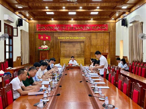 Hội nghị Ban Thường vụ Đảng ủy xã Kiến Thụy