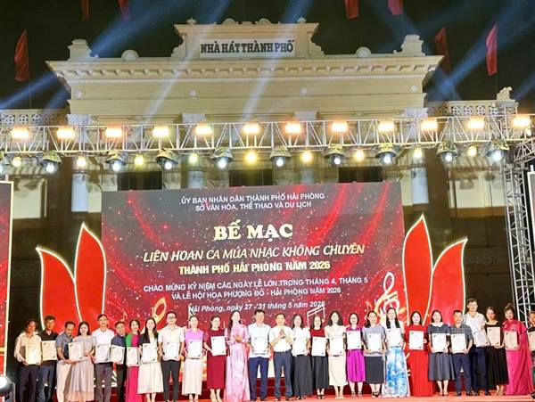 XÃ KIẾN THỤY ĐẠT GIẢI XUẤT SẮC TẠI LIÊN HOAN CA MÚA NHẠC 

KHÔNG CHUYÊN THÀNH PHỐ HẢI PHÒNG NĂM 2026