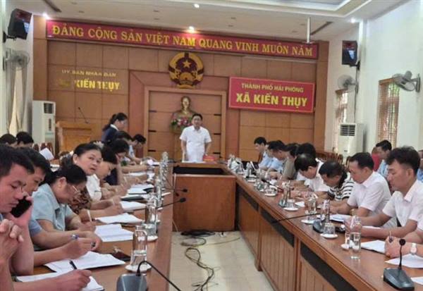 UBND xã Kiến Thụy triển khai lấy ý kiến Nhân dân về Đề án sắp xếp, tổ chức lại thôn năm 2026

