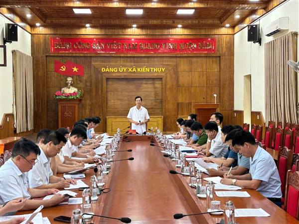 Hội nghị giao ban Ban Chỉ đạo giải phóng mặt bằng thực hiện dự án tuyến đường sắt Lào Cai - Hà Nội - Hải Phòng và các khu tái định cư trên địa bàn xã Kiến Thụy
