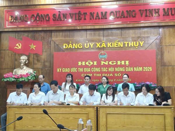 CỤM THI ĐUA SỐ 4 HỘI NÔNG DÂN THÀNH PHỐ HẢI PHÒNG KÝ KẾT GIAO ƯỚC THI ĐUA NĂM 2026