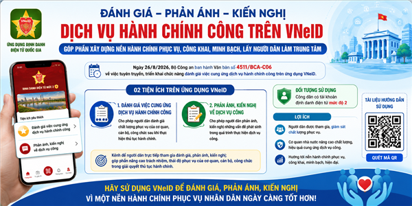 Tuyên truyền, triển khai tiện ích đánh giá và phản ánh về dịch vụ hành chính công trên VNeID