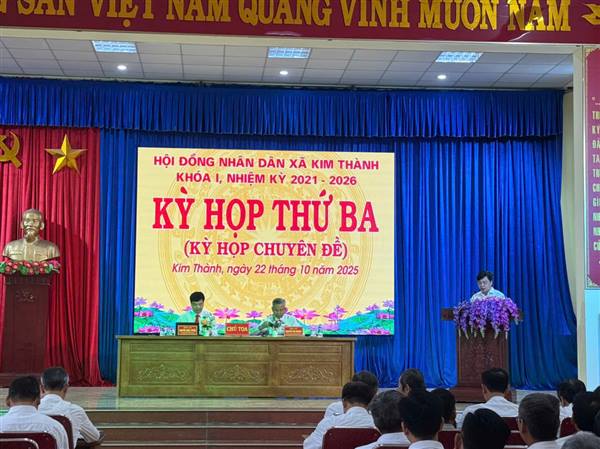 Kim Thành tổ chức thành công kỳ họp thứ Ba ( Kỳ họp chuyên đề) khóa I, nhiệm kỳ 2021 - 2026