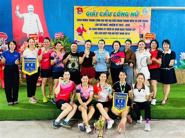 Giải cầu lông nữ xã Kim Thành – sôi nổi, khí thế, lan tỏa tinh thần phụ nữ và thanh niên thời đại mới.