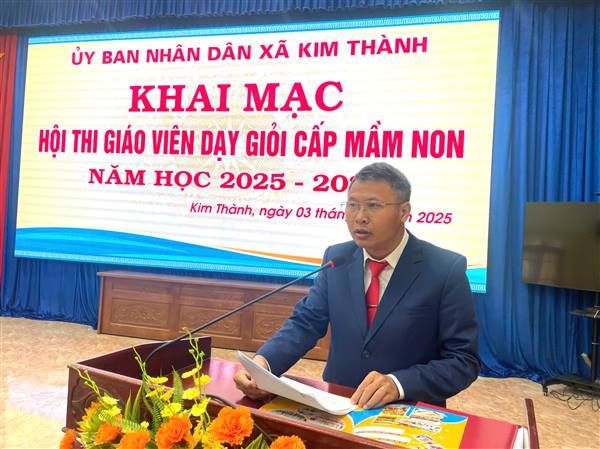 Xã Kim Thành khai mạc Hội thi Giáo viên dạy giỏi cấp Mầm non năm học 2025 - 2026