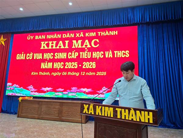 Kim Thành khai mạc giải cờ vua cấp Tiểu học và THCS năm học 2025 - 2026