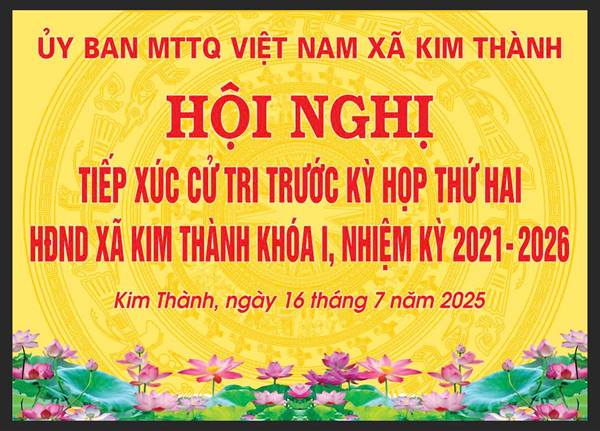 XÃ KIM THÀNH TỔ CHỨC HỘI NGHỊ TIẾP XÚC CỬ TRI TRƯỚC KỲ HỌP THỨ HAI HĐND XÃ KIM THÀNH KHÓA I, NHIỆM KỲ 2021 - 2026