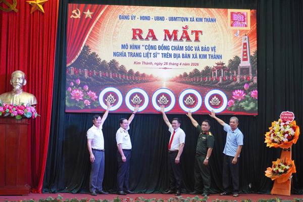 Ra mắt mô hình “Cộng đồng chăm sóc và bảo vệ nghĩa trang liệt sĩ” tại xã Kim Thành