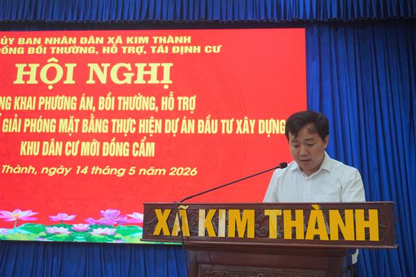 Kim Thành: Tiếp tục công khai phương án bồi thường, hỗ trợ GPMB để thực hiện Dự án Khu dân cư mới Đồng Cẩm tại thôn Phí Gia