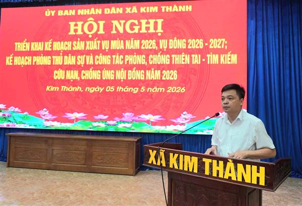 Kim Thành triển khai đồng bộ kế hoạch sản xuất nông nghiệp và phòng, chống thiên tai năm 2026