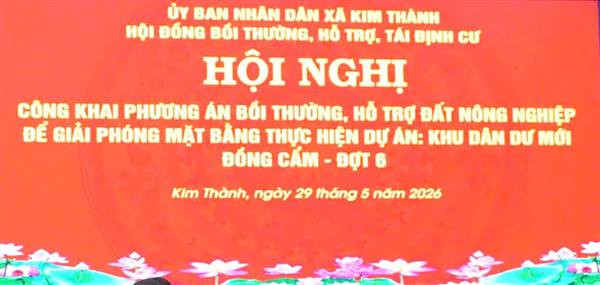 Kim Thành tiếp tục công khai phương án bồi thường, hỗ trợ GPMB Dự án Khu dân cư mới Đồng Cẩm (đợt 6)