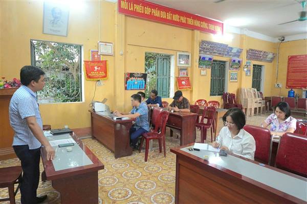 UBND xã Kim Thành tổ chức làm việc tuyên truyền, vận động giải phóng mặt bằng Dự án Điểm dân cư Đồng Cửa