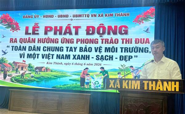 Kim Thành ra quân hưởng ứng phong trào thi đua “toàn dân chung tay bảo vệ môi trường, vì một Việt Nam xanh - sạch - đẹp”