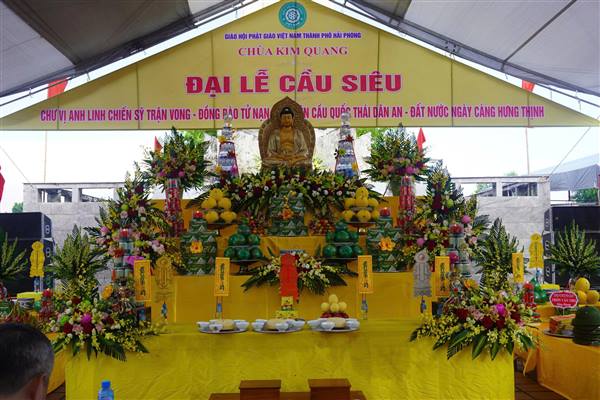 Chùa Kim Quang - xã Kim Thành tổ chức Đại lễ cầu siêu tưởng niệm các anh hùng liệt sĩ