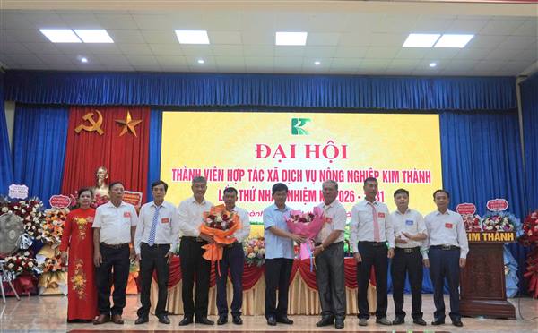 Xã Kim Thành tổ chức Đại hội thành viên Hợp tác xã dịch vụ nông nghiệp Kim Thành lần thứ nhất, nhiệm kỳ 2026 - 2031