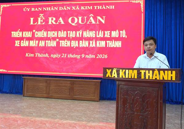Kim Thành ra quân triển khai chiến dịch đào tạo kỹ năng lái xe mô tô, xe gắn máy an toàn