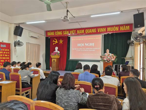 TẬP HUẤN CÔNG TÁC KIỂM TRA, GIÁM SÁT VÀ KỶ LUẬT ĐẢNG CHO CÁN BỘ CƠ SỞ.