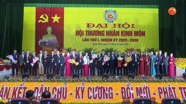 Đại hội  Hội Thương nhân Kinh Môn, lần thứ I, nhiệm kỳ 2025 – 2030 thành công tốt đẹp