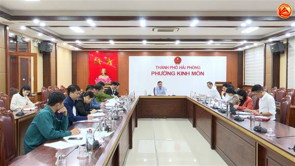 Ban Chỉ đạo bầu cử đại biểu Quốc hội khóa XVI và bầu cử đại biểu HĐND các cấp nhiệm kỳ 2026–2031, phường Kinh Môn  tổ chức hội nghị triển khai công tác bầu cử ( lần 3 )