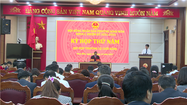 HĐND phường Kinh Môn khóa I, nhiệm kỳ 2021 – 2026, tổ chức kỳ họp thứ năm, kỳ họp thường lệ cuối năm
