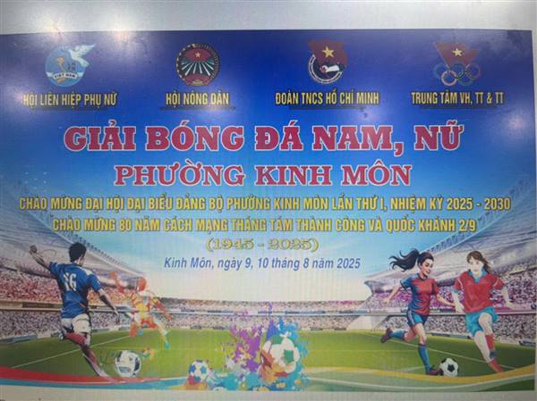 Chương trình Giao lưu thể thao chào mừng kỷ niệm 80 năm Ngày Quốc khánh 2/9 và chào mừng Đại hội Đảng các cấp phường Kinh Môn