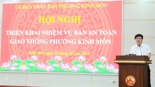 UBND phường Kinh Môn tổ chức  Hội nghị triển khai nhiệm vụ Ban An toàn giao thông
