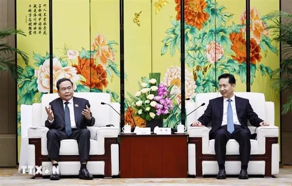 Chủ tịch Quốc hội Trần Thanh Mẫn tiếp Bí thư tỉnh ủy Thiểm Tây