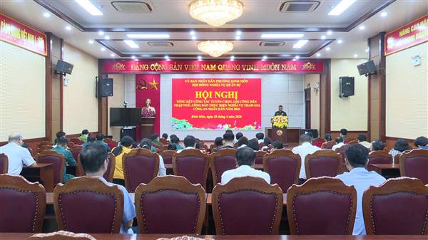 Phường Kinh Môn tổng kết công tác tuyển chọn, gọi công dân nhập ngũ và thực hiện nghĩa vụ tham gia Công an nhân dân năm 2026.
