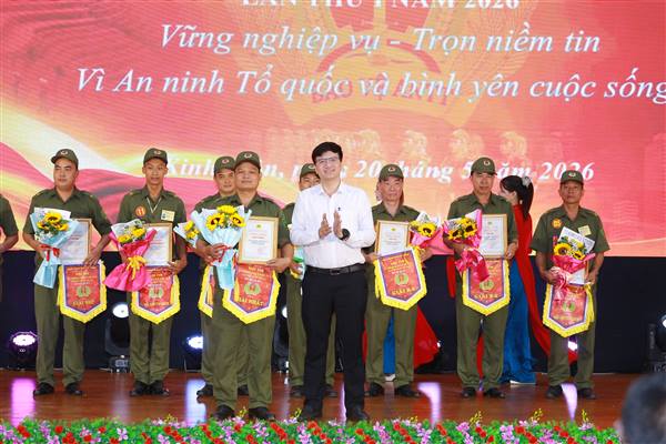 Phường Kinh Môn đạt giải Nhất Hội thi “Lực lượng tham gia bảo vệ an ninh, trật tự ở cơ sở giỏi” lần thứ I năm 2026 - Khu vực thi số 3