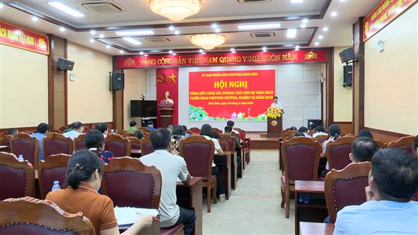 UBND phường Kinh Môn tổng kết công tác Phòng thủ dân sự năm 2025, triển khai phương hướng, nhiệm vụ năm 2026.