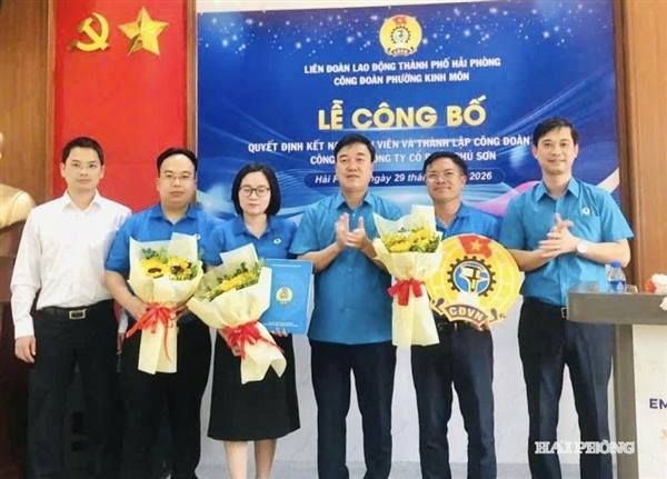 Thành lập công đoàn cơ sở 273 đoàn viên tại phường Kinh Môn