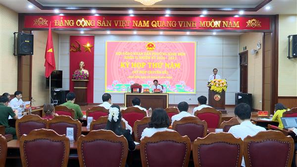 HĐND phường Kinh Môn khóa II, nhiệm kỳ 2026 – 2031 tổ chức Kỳ họp thứ Năm (kỳ họp chuyên đề)